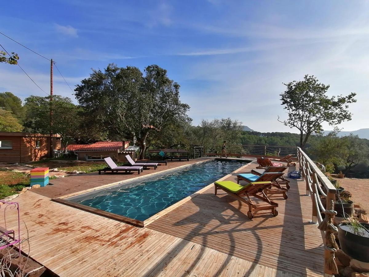 Arche De Noe Atypique, Boheme , Nature, Piscine Chauffee De Paques A Toussaint , Spa , Sauna , Loisirs Le Beausset Eksteriør billede